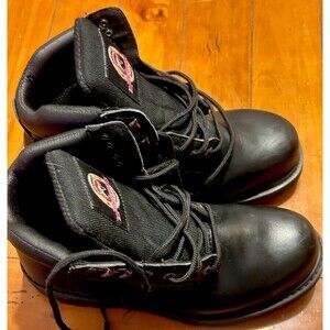 Brahma Men's Steel Toe Leather Lace-Up Black Boots. Pre Owned Size 9 Boots.
